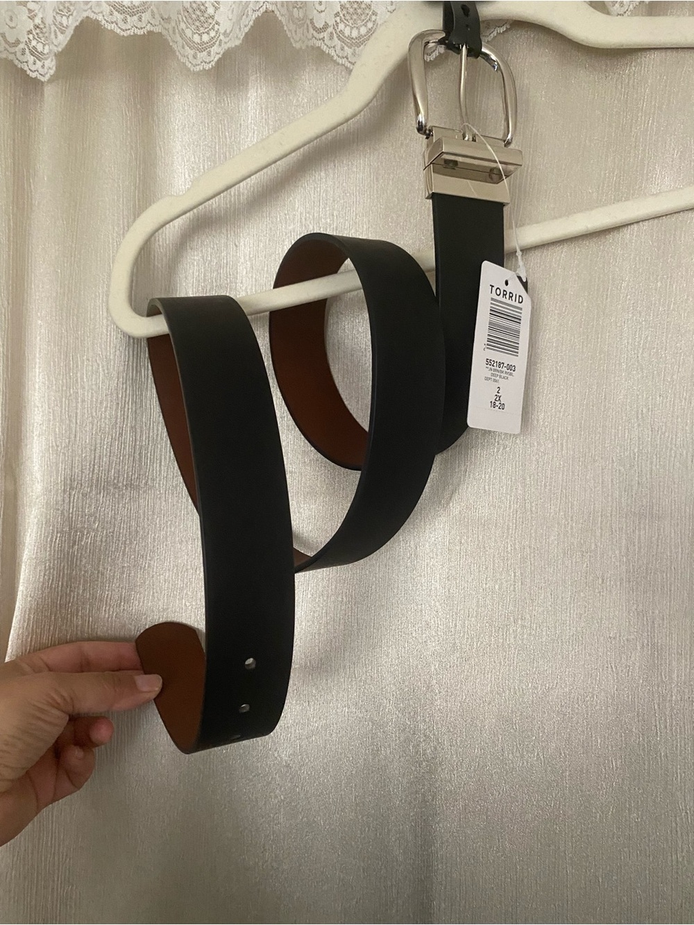 Torrid 18/20 Reversible plus Black/Brown Leather Belt